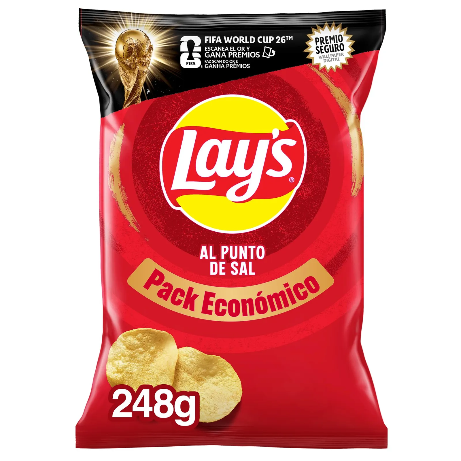 Pack 4x248gr Patatas Lay's al punto de sal